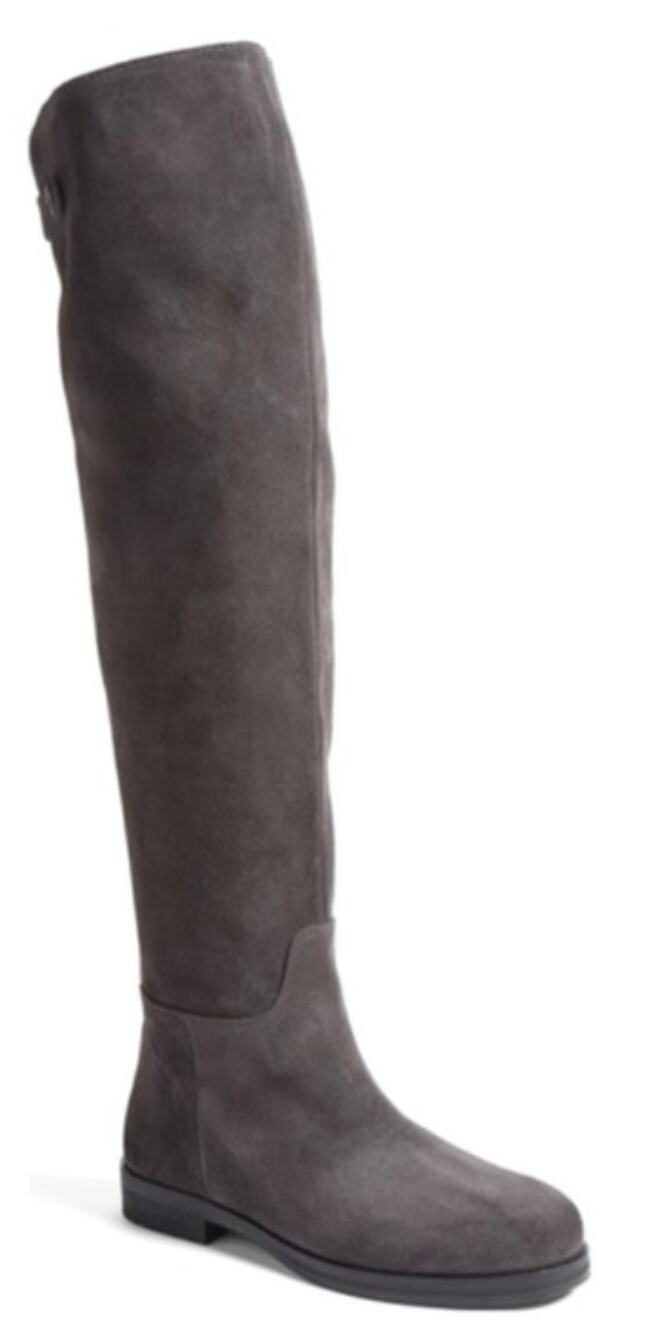 Alberto Fermani Gray Suede Dora Over the Knee boots